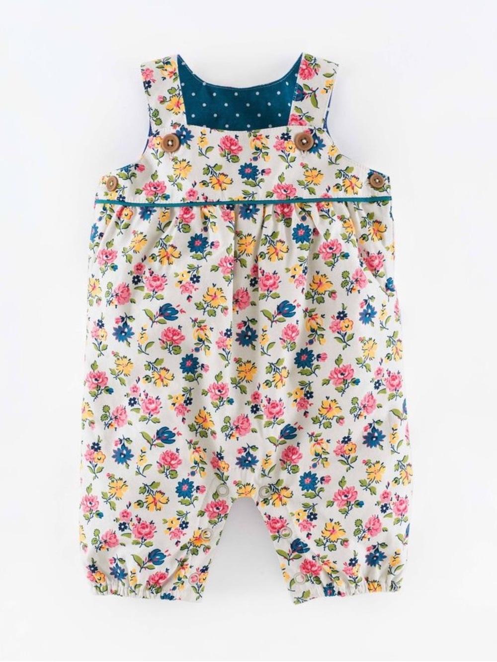 Baby Boden, Lined Floral Romper Overalls, 3-6 months, excellent used condition